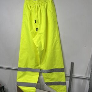 1 Body Guard Set Of Rain Pants. High Visibility For Safety..waist L-Xl,..inseam